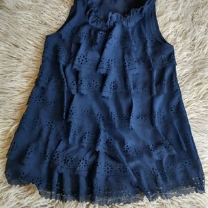 Navy blue dress.